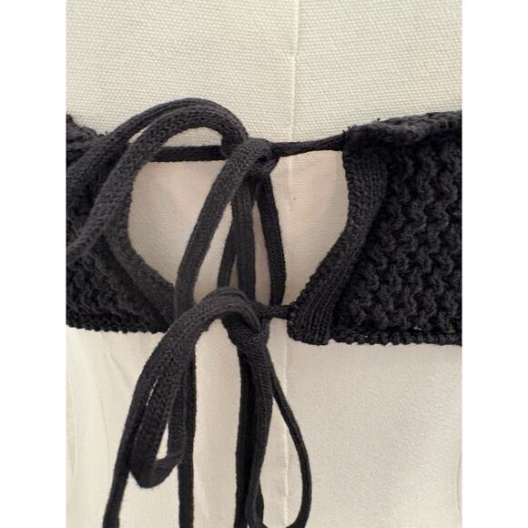 Stockholm Atelier & Other Stories Black Crochet Bra Top Size Small Boho Goth - Picture 4 of 6